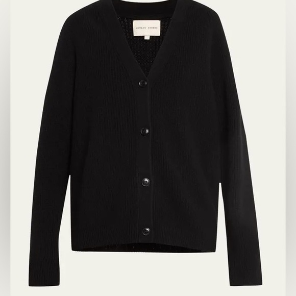 Loulou Studio Sweaters - LOULOU STUDIO Leka V-Neck Ribbed Cashmere Cardigan-Small